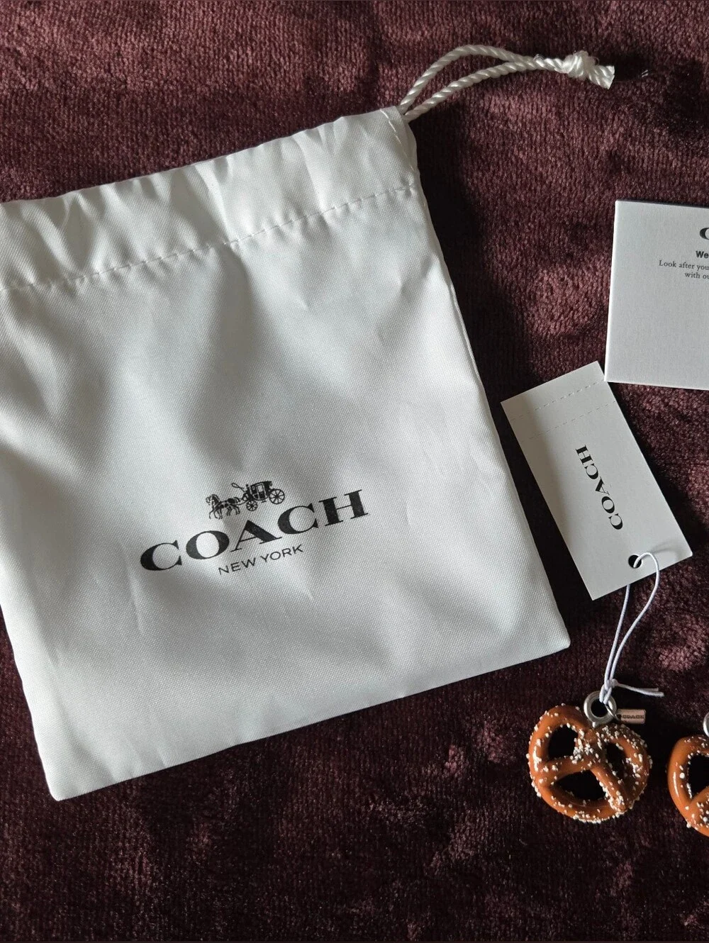 COACH Pretzel Shoe Charm Keychain Pair